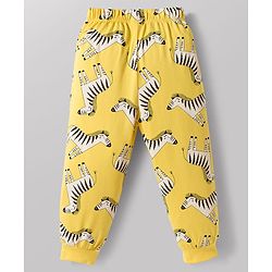 Babyhug 100% Cotton Knit Full Sleeves Co-ord Night Suits With Animal Print Pack of 2 - Multicolor