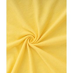Babyhug Cotton Knit Solid Hooded Wrapper L 74 x B 74 cm - Yellow