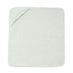 Babyhug Cotton Knit Solid Hooded Wrapper L 74 x B 74 cm - Mint Green