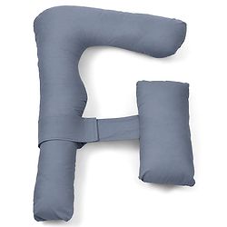 Babyhug 100% Cotton Flexible & Supportive H Shape Maternity Pillow with Extra Support- Grey | Soft yet Firm| Breathable Fabric| Sleep Feeding & Back Support | Ideal for Pregnant Women