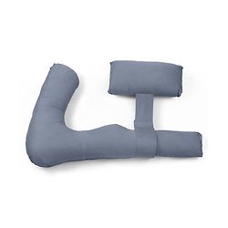 Babyhug 100% Cotton Flexible & Supportive H Shape Maternity Pillow with Extra Support- Grey | Soft yet Firm| Breathable Fabric| Sleep Feeding & Back Support | Ideal for Pregnant Women