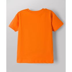 Babyhug Cotton Knit Half Sleeves T-Shirt & Shorts Night Suit With Shark Print - Orange
