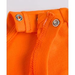 Babyhug Cotton Knit Half Sleeves T-Shirt & Shorts Night Suit With Shark Print - Orange