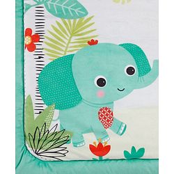 Babyhug Jungle Theme Play Gym with Hanging Toys - Sea Green | Soft Activity Play Mat| Detachable Rattling Toys| Portable & Easy to Carry| Gifting Idea | Motor Skill Development| BIS Certified