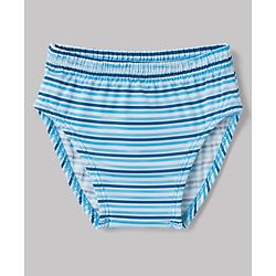 Babyhug 100% Cotton Knit Star Panda Printed & Striped Briefs Pack Of 3 - Light & Navy Blue