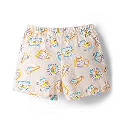 Babyhug 100% Cotton Knit Trunks with Animal & Star Print Pack of 3 - Multicolor