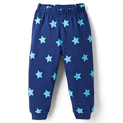 Babyhug Cotton Knit Half Sleeves Animal & Star Printed T-Shirt & Pyjama Night Suit - Red
