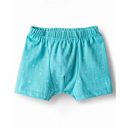 Babyhug 100% Cotton Single Jersey Knit Trunks With Nautical Theme Print Pack of 3 - Multicolor