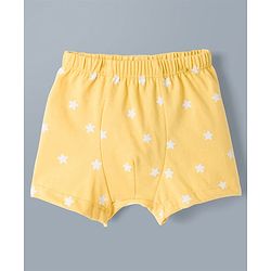 Babyhug 100% Cotton Knit Trunks With Taxi & Star Print Pack of 3 - Multicolor