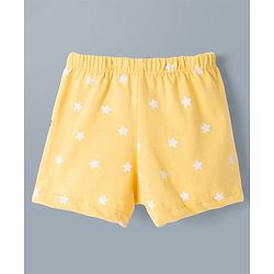 Babyhug 100% Cotton Knit Trunks With Taxi & Star Print Pack of 3 - Multicolor