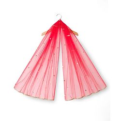 Babyhug Georgette Woven Half Sleeves Lehenga Choli Set With Chinnon Embroidery & Dupatta - Red