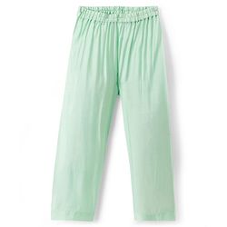 Babyhug Cotton Blend Woven Full Sleeves Solid Kurta Pyjama Set With Embroidered Jacket -light Green
