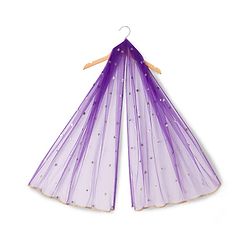Babyhug Woven Sleeveless Floral & Sequin Embroidered Foil Printed Choli Lehenga Set with Dupatta & Lace Detailing - Purple