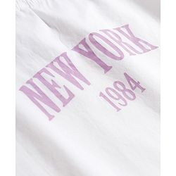 Babyhug Cotton Woven Half Sleeves Text Printed Top & Pant Set - White & Lilac