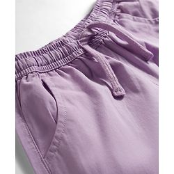 Babyhug Cotton Woven Half Sleeves Text Printed Top & Pant Set - White & Lilac