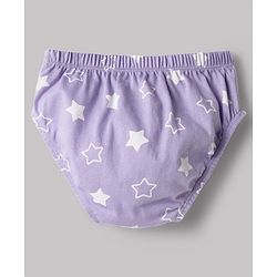 Babyhug 100% Cotton Knit Star Printed Briefs Pack of 3 - Multicolor