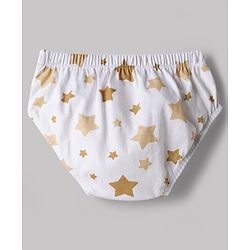 Babyhug 100% Cotton Knit Star Printed Briefs Pack of 3 - Multicolor