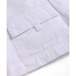 Babyhug Cotton Woven Half Sleeves Solid Top & Pant Set - White & Light Green