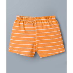 Babyhug 100% Cotton Knit Striped & Tractor Printed Trunks Pack of 3 - Multicolor