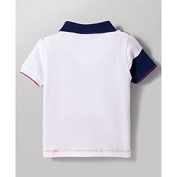 Babyhug 100% Cotton Knit Half Sleeves Cut N Sew Vehicles Printed Polo T-Shirt & Shorts Set - Multicolour