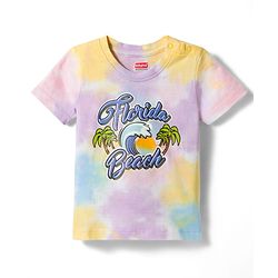 Babyhug 100% Cotton Knit Half Sleeves Beach Theme Printed Co-Ords T-Shirt & Shorts Set - Multicolour