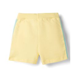 Babyhug Single Jersey Knit Half Sleeves Cut & Sew Striped T-Shirt & Shorts Set - Yellow