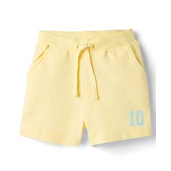 Babyhug Single Jersey Knit Half Sleeves Cut & Sew Striped T-Shirt & Shorts Set - Yellow