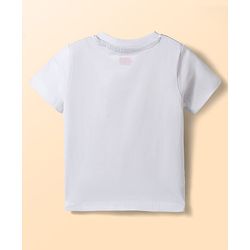 Babyhug Single Jersey Knit Half Sleeves T-Shirt & Shorts Set with Happy Days Print - Navy Blue