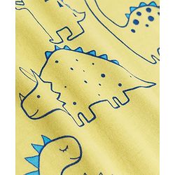 Babyhug Cotton Knit Half Sleeves T-Shirt & Pyjama Night Co-ord Night Suit With Dino Print - Green