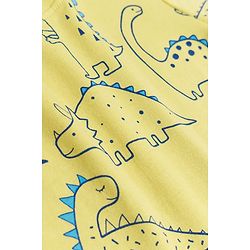 Babyhug Cotton Knit Half Sleeves T-Shirt & Pyjama Night Co-ord Night Suit With Dino Print - Green
