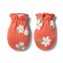 Babyhug 100% Cotton Knit Mittens & Booties with Floral Print - Multicolor