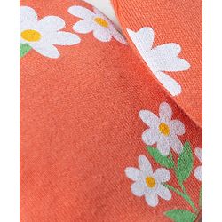 Babyhug 100% Cotton Knit Mittens & Booties with Floral Print - Multicolor