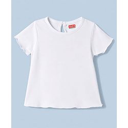 Babyhug 100% Cotton Single Jersey Knit Half Sleeves Floral & Text Printed Frock With Inner Tee - Red