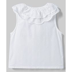 Babyhug Cotton Woven Sleeveless Top with Schiffli Detailing White 12-18 Months