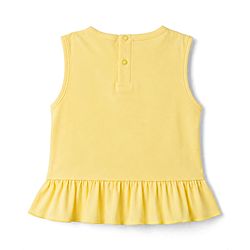 Babyhug Cotton Woven Top Sleeveless Schiffli Detailing Yellow 12-18 Months