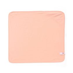 Babyhug Interlock Knit Hooded Towel with Animal Embroidery L 76 x B 76 cm - Peach