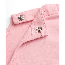 Babyhug Single Jersey Knit Half Sleeves Top & Shorts Set with Floral Print - Pink
