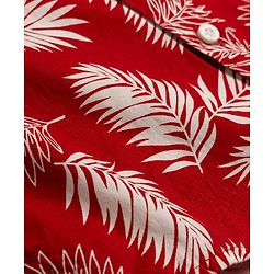 Babyhug Cotton Woven Half Sleeves Shirt With Leaf Print - Red