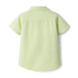 Babyhug Cotton Woven Half Sleeves Striped Shirt - Green