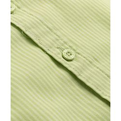 Babyhug Cotton Woven Half Sleeves Striped Shirt - Green