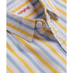 Babyhug Cotton Woven Half Sleeves Striped Shirt - Multicolor