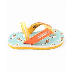 Cute Walk by Babyhug Kite Printed Flip Flops with Back Strap - Light Blue