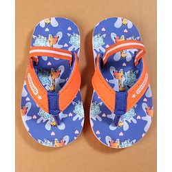 Cute Walk by Babyhug Back Strap Closure Flip Flops with Animal Print - Blue
