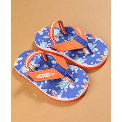 Cute Walk by Babyhug Back Strap Closure Flip Flops with Animal Print - Blue