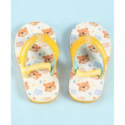Cute Walk by Babyhug Back Strap Animal Printed Flip Flop - White & Orange