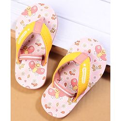 Cute Walk by Babyhug Back Strap Closure Flip Flops with Butterfly Print - Pink