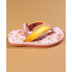 Cute Walk by Babyhug Back Strap Closure Flip Flops with Butterfly Print - Pink