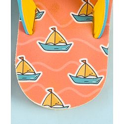 Cute Walk by Babyhug Slip On Flip Flop With Nautical Theme Print - Pink