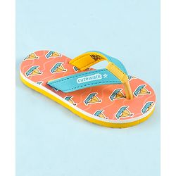 Cute Walk by Babyhug Slip On Flip Flop With Nautical Theme Print - Pink