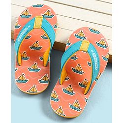 Cute Walk by Babyhug Slip On Flip Flop With Nautical Theme Print - Pink